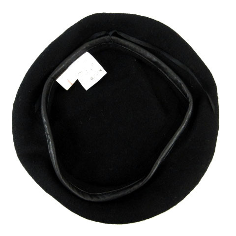 レピピアルマリオ repipi armario ベレー帽 パイピング 起毛 ウール混 ブラック 黒 レディース_画像6
