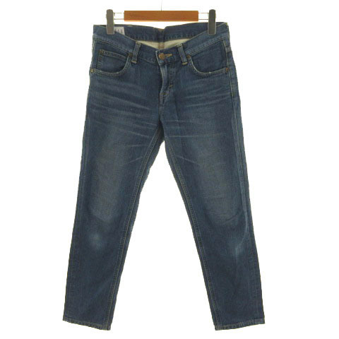  Lee LEE x L ELLE джинсы Denim тонкий б/у обработка сделано в Японии органический хлопок синий blue S женский 