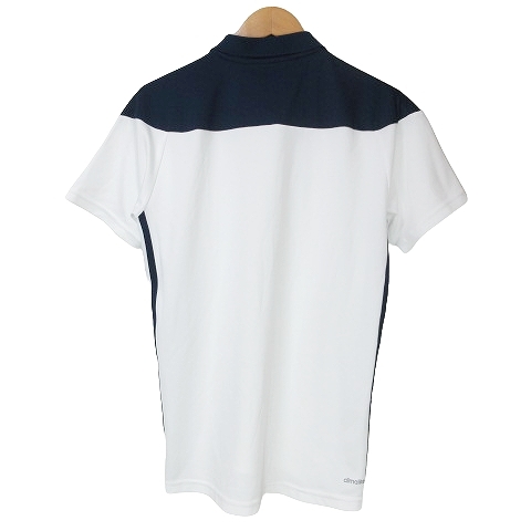  Adidas adidas рубашка-поло с коротким рукавом спортивная одежда боковой полоса Logo принт climalitebai цвет белый темно-синий #GY31 X мужской 