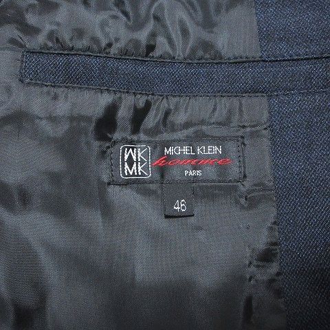 ミッシェルクランオム M.K HOMME 美品 テーラードジャケット ブレザー シングル 2B 背抜き 46 M相当 紺 ネイビー ■GY31 X メンズ_画像7