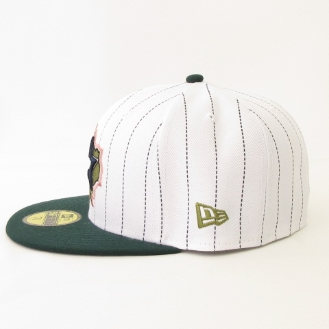 ニューエラ NEW ERA 59FIFTY MLB ヒューストン・アストロズ ピンストライプ 45TH ANNIVERSARY ホワイト グリーン 7 3/8 58.7cm メンズ_画像3