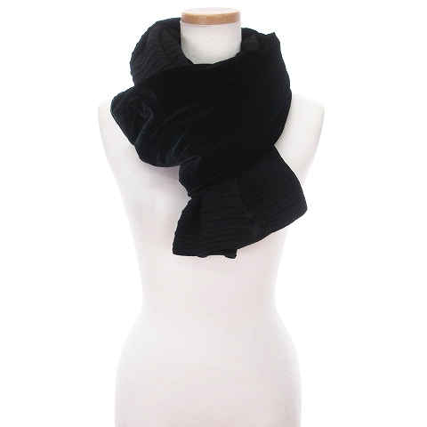  Armani koretsio-niARMANI COLLEZIONI muffler shawl velour plain black black #GY14 lady's 