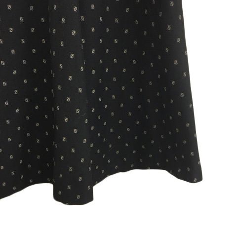  Reflect Reflect skirt flair long tuck total pattern waist rubber 9 black beige black lady's 