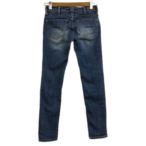  Yanuk YANUK брюки Denim джинсы обтягивающий тонкий длинный Zip fly 23 синий темно-синий голубой темно-синий женский 