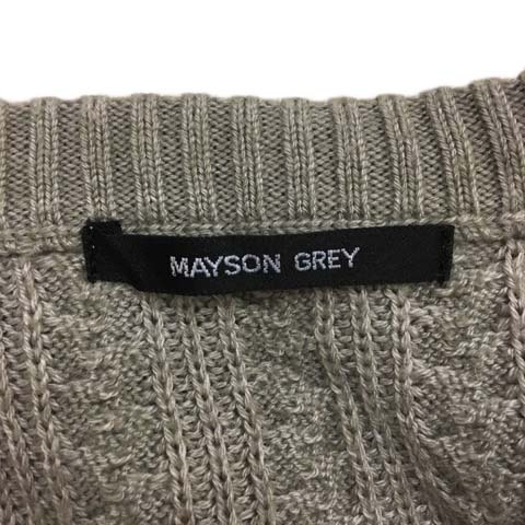  Mayson Grey MAYSON GREY свитер вязаный тянуть over вырез лодочкой одноцветный кабель плетеный длинный рукав 2 серый женский 