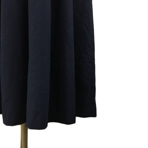  Anatelier ANATELIER One-piece fre Akashi . cool long plain ribbon belt tuck 7 minute sleeve 38 navy blue navy lady's 