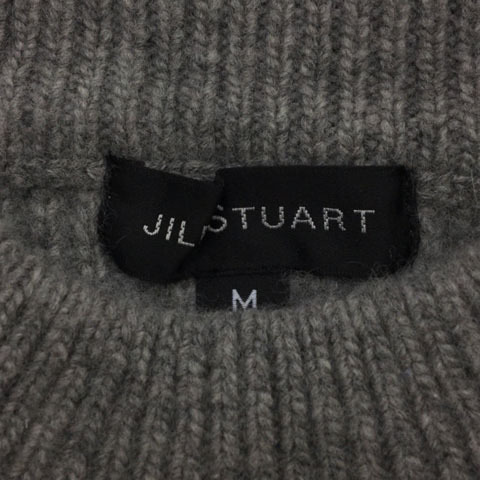 Jill Stuart JILL STUART свитер вязаный тянуть over с высоким воротником шерсть одноцветный длинный рукав M серый женский 