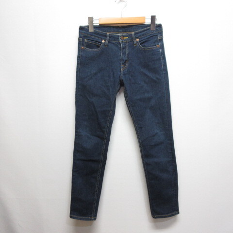  Muji Ryohin хорошая вещь план обтягивающие джинсы брюки джинсы 64 индиго стрейч молния fly женский 