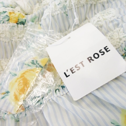  не использовался товар L'Est Rose L\'EST ROSE One-piece Cami One-piece Mini flair tia-dogya The - гонки шифон полоса цветочный принт 2 синий 