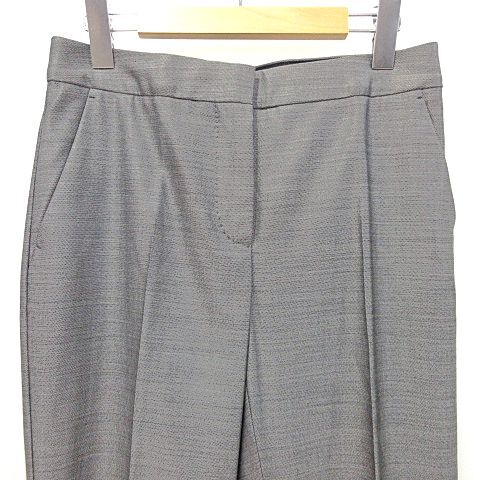  Max Mara MAX MARA white tag domestic regular beautiful goods pants slacks silk . thin plain I42 US8 L corresponding gray lady's 