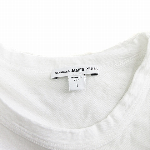 ジェームスパース JAMES PERSE Tシャツ カットソー クルーネック 半袖 コットン 無地 白 ホワイト 1 ■002 メンズ_画像5