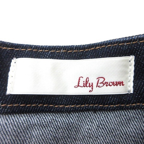 リリーブラウン Lily Brown タイトスカート ミモレ ロング デニム 0 紺 ネイビー /MN レディース_画像5