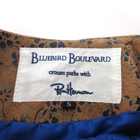 ロンハーマン BLUEBIRD 美品 花柄 ピッグスエード スカート ロング ベルト付き S 茶 ブラウン IBO51 レディース_画像5