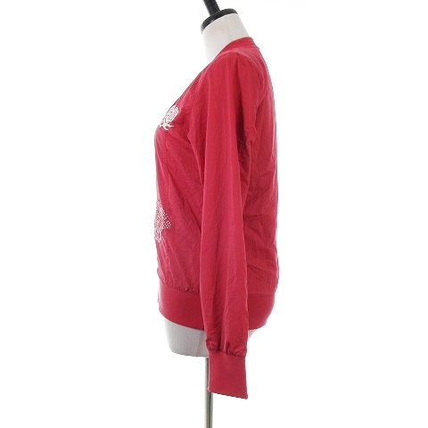 ゾーイ ZOY tenue de voyage ジャケット ブルゾン 長袖 ジップアップ 薄手 刺繍 ワッペン 38 ピンク 白 ホワイト アウター /NA レディースの画像3