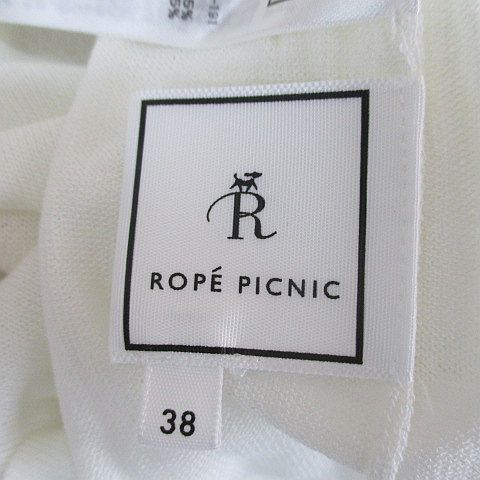 ロペピクニック ROPE Picnic 長袖 ニット セーター 38 白系 ホワイト シースルー 透け感 無地 レディース_画像3