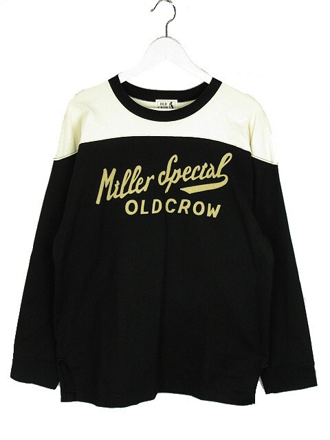 OLD CROW オールドクロウ DePALMA MILLER FOOTBALL T-SHIRTS 0C-22-SS-13 フットボールTシャツ ブラック L 長袖