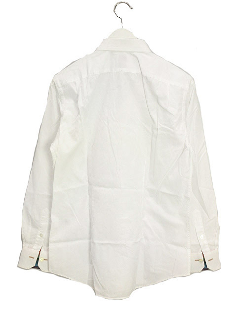 ポールスミス PAUL SMITH チャームボタン ドレスシャツ 293701 800PN ホワイト M 長袖 ビズネス ワイシャツ トップス_画像2