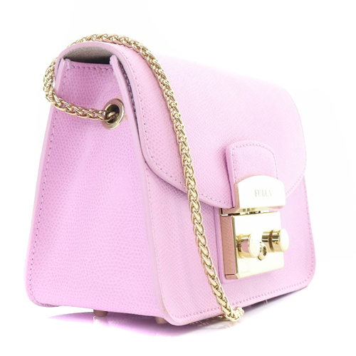 フルラ FURLA メトロポリス チェーン ミニバッグ ショルダーバッグ レザー 紫 パープル /SR15 レディース_画像4