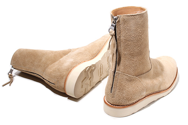 42(28.0cm) 未使用品 MINEDENIM マインデニム Suede Leather Back Zip Boots スエードレザー バックジップ ブーツ BEG ベージュ MGK-003 /_画像3