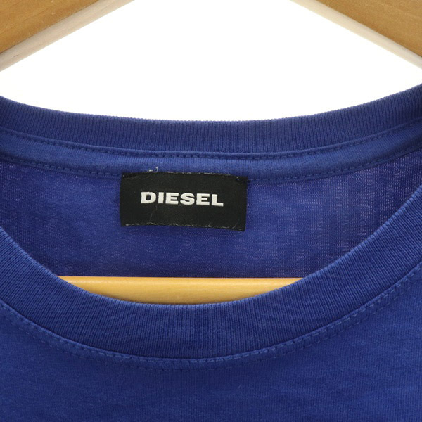 ディーゼル DIESEL ロゴプリントTシャツ 半袖 クルーネック L 青 ブルー /MY ■OS ■SH メンズ_画像3