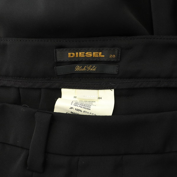 ディーゼルブラックゴールド DIESEL BLACK GOLD バルーンパンツ タック ワイド リボン 28 黒 ブラック /MY ■OS レディース_画像3