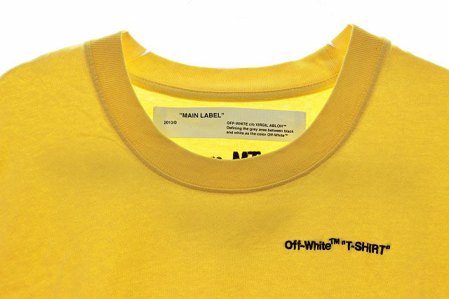 オフホワイト OFF WHITE LOGO T-SHIRTS YELLOW L OWAA049E18B07034 ロゴ Tシャツ イエロー ヴァージル アブロー 【ブランド古着ベクトル】2_画像3