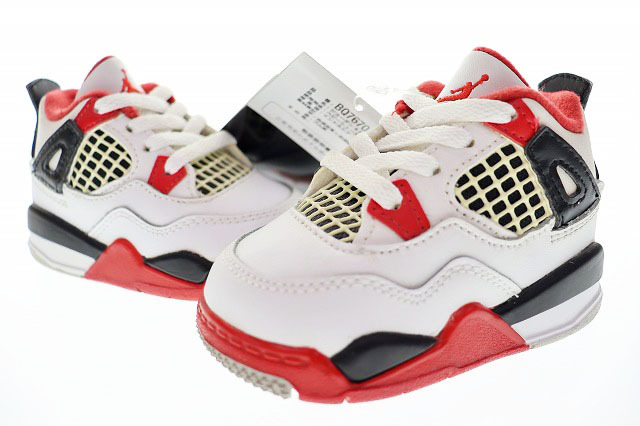 ナイキ NIKE JORDAN 4 RETRO TD FIRE RED 2020 10cm 4C BQ7670-160 ジョーダン IV レトロ トドラー ファイア レッド 【ブランド古着ベクト_画像1