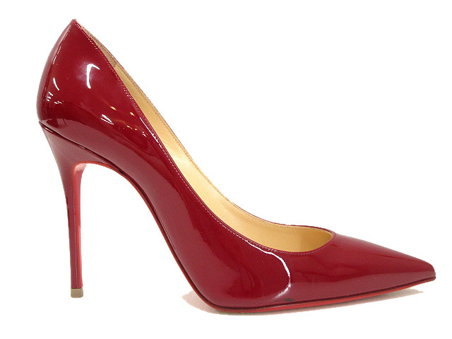 クリスチャンルブタン Christian louboutin パンプス デコルテ 36 Decollete 554 100 PATENT CARMIN レッド 赤 ポインテッドトゥ_画像3