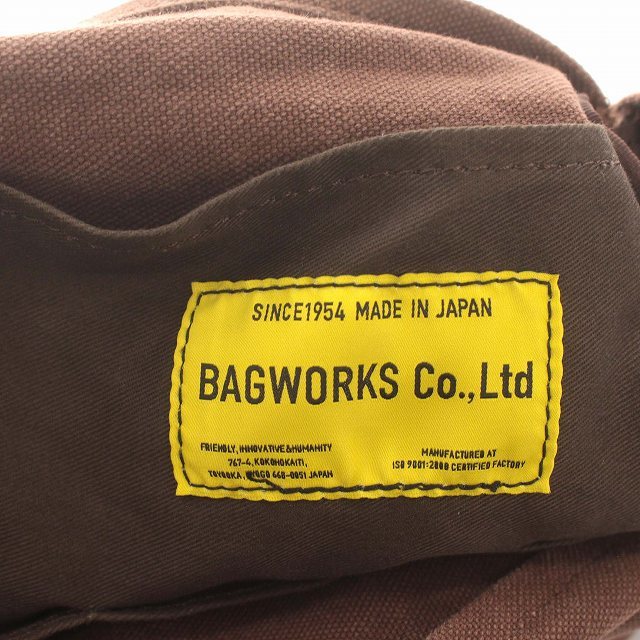 バッグワークス BAGWORKS ショルダーバッグ キャンバス 茶 ブラウン /☆G メンズ_画像3