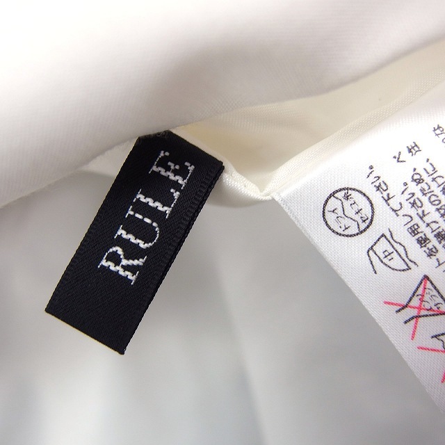 ルール RULE スカート フレア ロング 刺繍 タック 透け感 サイドジップ 61-89 オフホワイト /NT1 レディース_画像3