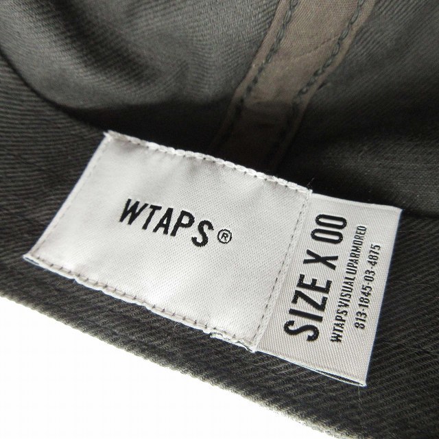 19SS ダブルタップス WTAPS A-3 CAP.COTTON.SERGE ワーク ミリタリー キャップ コットン サージ ツイル ロゴ 6パネル 野球帽 00 黒の画像7