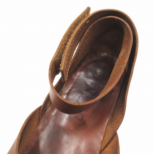 トリッペン trippen Glance カウレザー ストラップ サンダル シューズ ヒール 靴 サイズ35 22.5-23cm 茶 ブラウン レディース_画像5