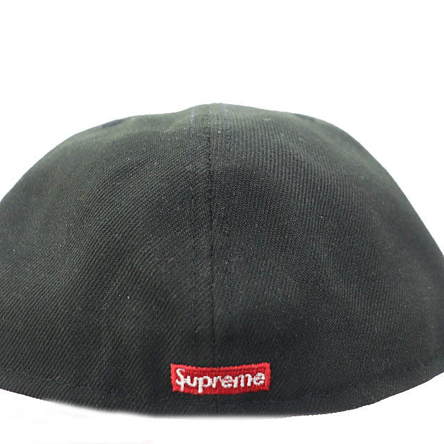 シュプリーム SUPREME ×NEW ERA ニューエラ 23SS Script New Era スクリプト ロゴ 刺繍 ベースボール キャップ 帽子 7 5/8 黒 ブラック ☆