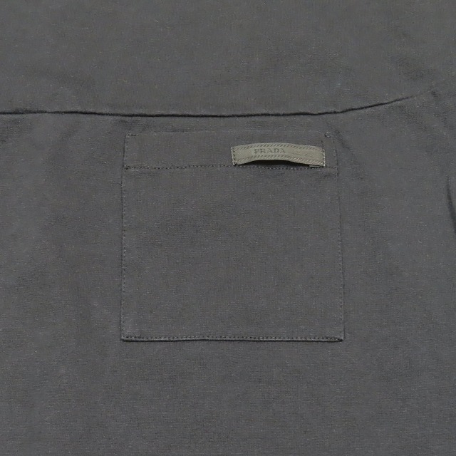 プラダ PRADA ワイド スウェット Tシャツ 半袖 カットソー プルオーバー XS 黒 ブラック 3542A-S211/10YBA2 メンズ レディース_画像5