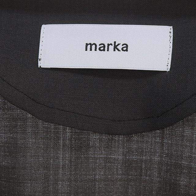 マーカ marka 23SS LAPELLESS SHIRT JACKET ノーカラー ジャケット ボタンレス モヘヤ混 1 グレー /HK ■OS ■AD メンズ_画像3