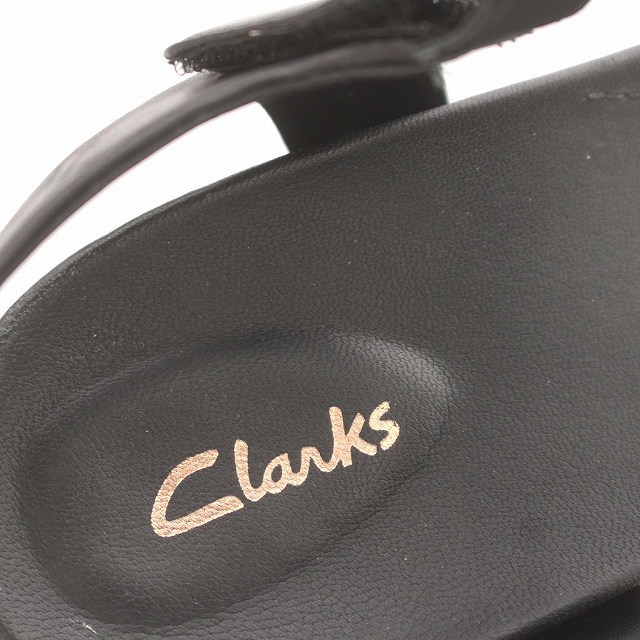 クラークス clarks サンダル ストラップ レザー UK5 23.5cm 白 黒 /☆G レディース_画像7
