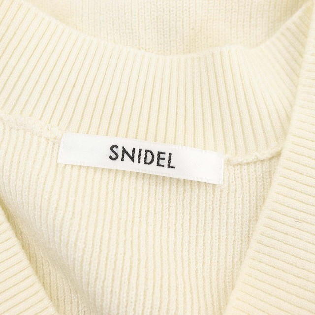 スナイデル snidel 福袋商品 22AW ニットベスト カットソー クロップド ノースリーブ Vネック プルオーバー F オフホワイト /DO ■OS レデ_画像3