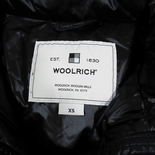  beautiful goods 19AW Woolrich u- Len Mill zWOOLRICH WOOLEN MILLS car i knee nylon pa Cub ru down coat outer black black 