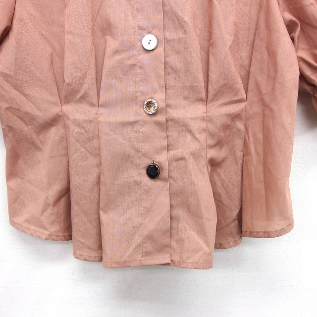  Nice Claup NICE CLAUP Conte .nyu Ed continuer de blouse shirt re- scalar tuck . minute sleeve ound-necked cotton .F tea /HT19