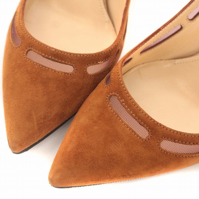  Perry koPELLICO pumps suede po Inte dotu36 23cm tea Brown /*G lady's 