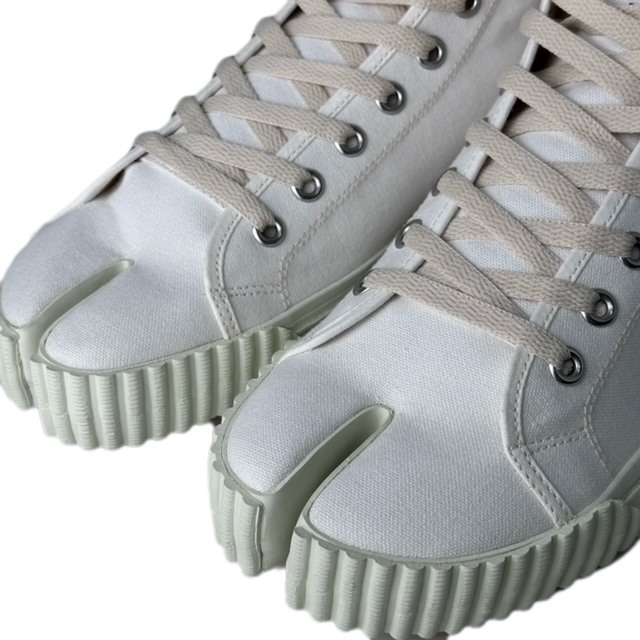 未使用品 メゾンマルジェラ 22 Maison Margiela 22 タビ スニーカー キャンバス Sneakers S057-MM MALE SHOES AVP 43 白 ホワイト S37WS057_画像3