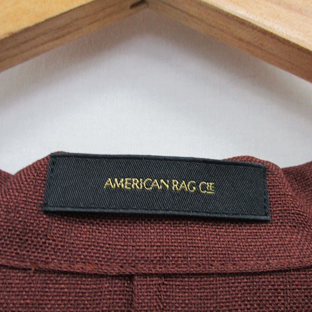 アメリカンラグシー AMERICAN RAG CIE シャツ ブラウス 半袖 リボン シンプル F ブラウン 茶 /KT10 レディース_画像3