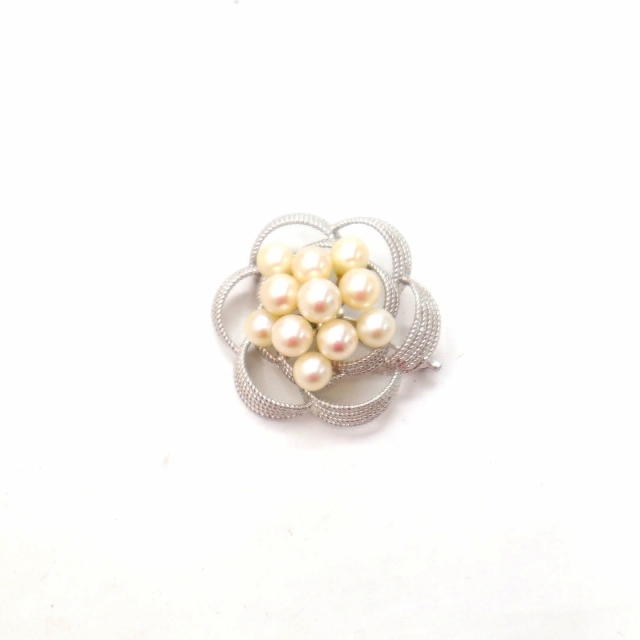【冬バーゲン★特別送料無料!】 シルバーメッキ×真珠 パール 約6~6.9mm ブローチ アクセサリー SILVER(シルバー) レディース シルバー