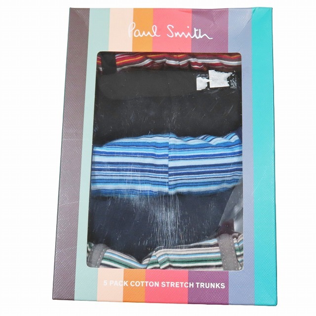 未使用品 ポールスミス PAUL SMITH 5PACK COTTON STRETCH TRUNKS 下着 トランクス ボクサーパンツ 5枚セット M1A-914C-E5PCKL/9 メンズ