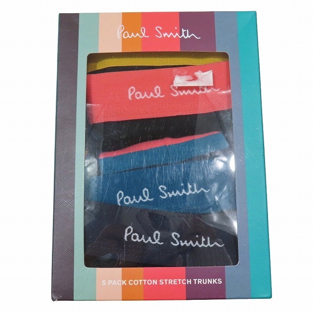 未使用品 ポールスミス PAUL SMITH 5PACK COTTON STRETCH TRUNKS 下着 トランクス ボクサーパンツ 5枚セット M1A-914C-A5PCK4/7 メンズ_画像1