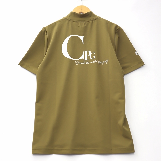 CPG GOLF シーピージー ゴルフ 2109-23106 Back logo mock neck（バッグロゴモックネック）2(M) カーキ_画像2