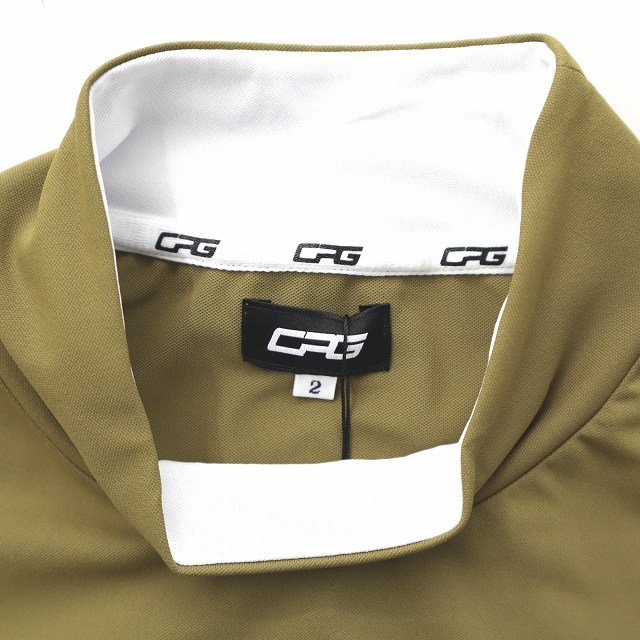 CPG GOLF シーピージー ゴルフ 2109-23106 Back logo mock neck（バッグロゴモックネック）2(M) カーキ_画像3