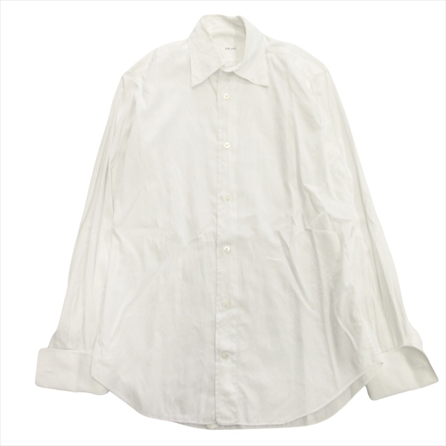 フライ FRAY ピンホールカラー ダブルカフス ドレス ワイシャツ カットソー 細畝 フォーマル パーティ 15/38 白 ホワイト メンズ