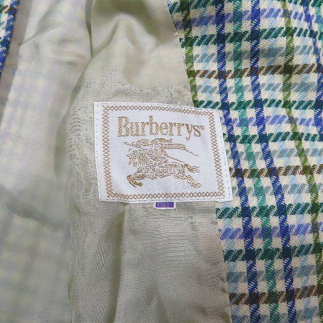  Burberry zBurberrys двойной жакет узкая юбка выставить блейзер в клетку Vintage шерсть многоцветный reti-