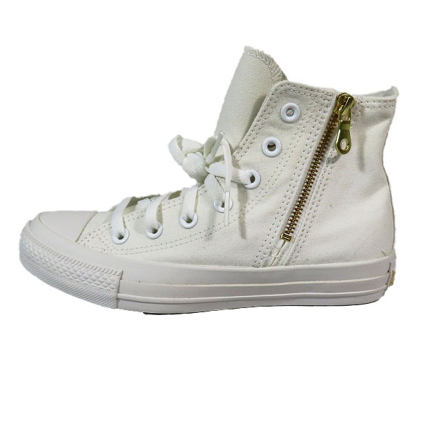 コンバース CONVERSE ALL STAR MN GOLDZIP サイドジップ ハイカット スニーカー1SC632 靴 シューズ 白 ホワイト 23cm レディース